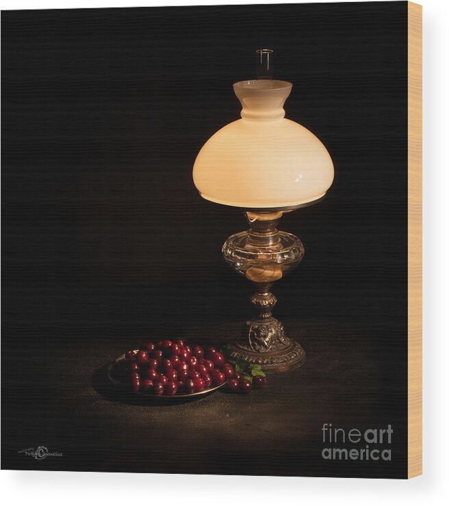 Kerosene Lamp Wood Print featuring the photograph Kerosene Lamp by Torbjorn Swenelius