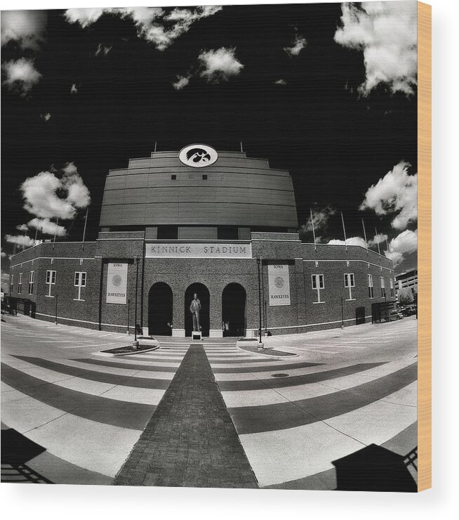 Kinnick Stadium Wood Print featuring the photograph Kinnick Stadium by Jamieson Brown