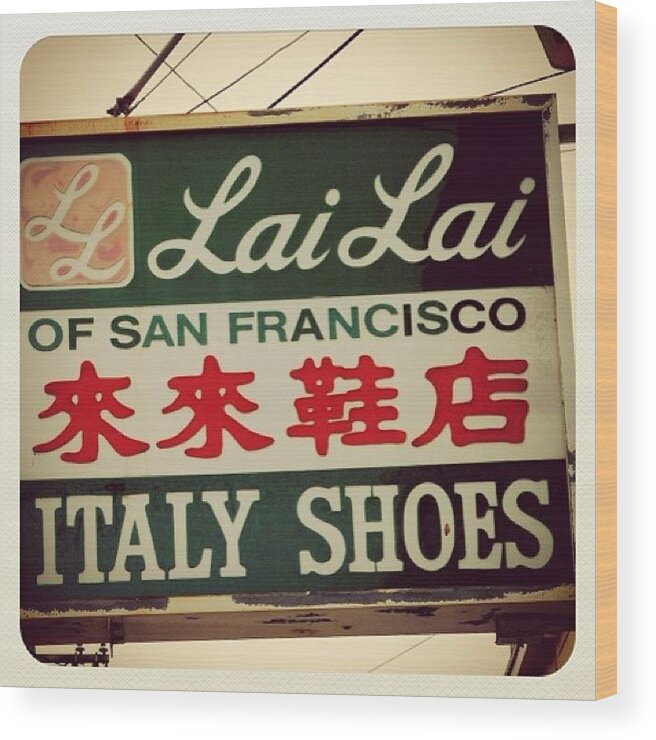 Italy Wood Print featuring the photograph Lai Lai #san Francisco #italy Shoes by Gia Marie Houck