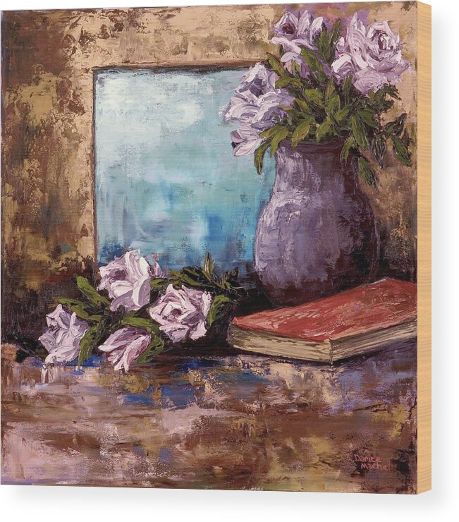 Roses Wood Print featuring the painting Lavendar Roses by Darice Machel McGuire