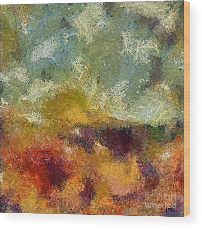 Abstract Art Wood Print featuring the painting Lazy afternoon by Dragica Micki Fortuna