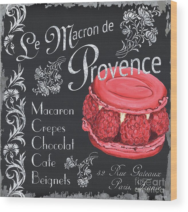 Macaroons Wood Print featuring the painting Le Macron de Provence by Debbie DeWitt