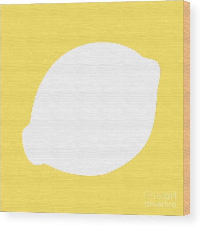 Lemon Wood Print featuring the digital art Lemon by Jackie Farnsworth