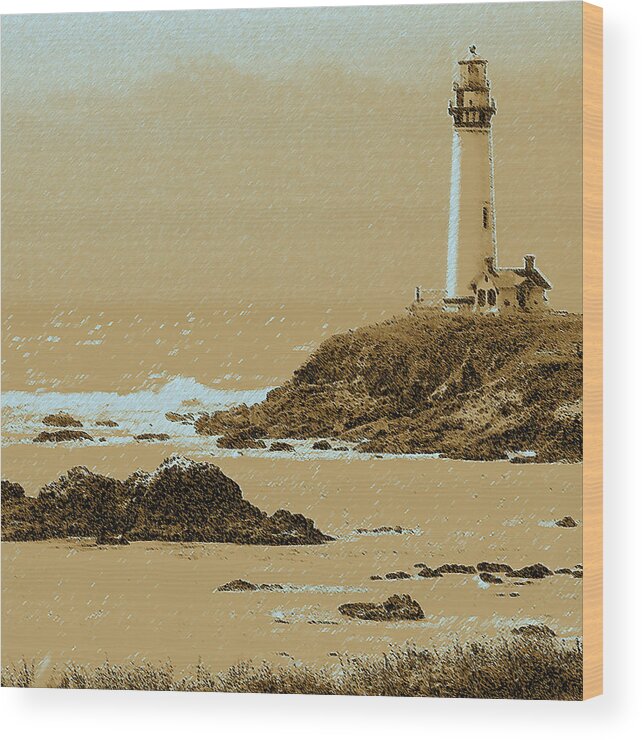 Lighthouse Wood Print featuring the photograph Light House Number 1 by Derek Dean