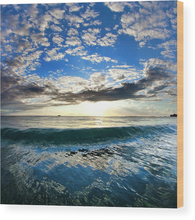  Sea Wood Print featuring the photograph Blue Lava by Sean Davey