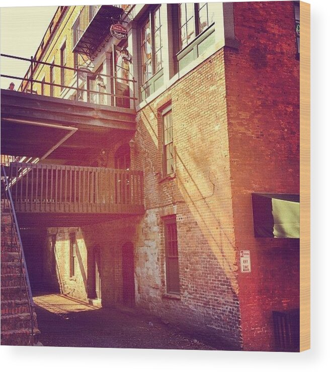  Wood Print featuring the photograph Love The History In The Alleys by Veronica Ibanes