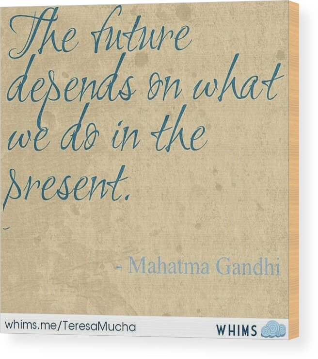 Quote Wood Print featuring the photograph Love This New App. Fun Way To Speak by Teresa Mucha
