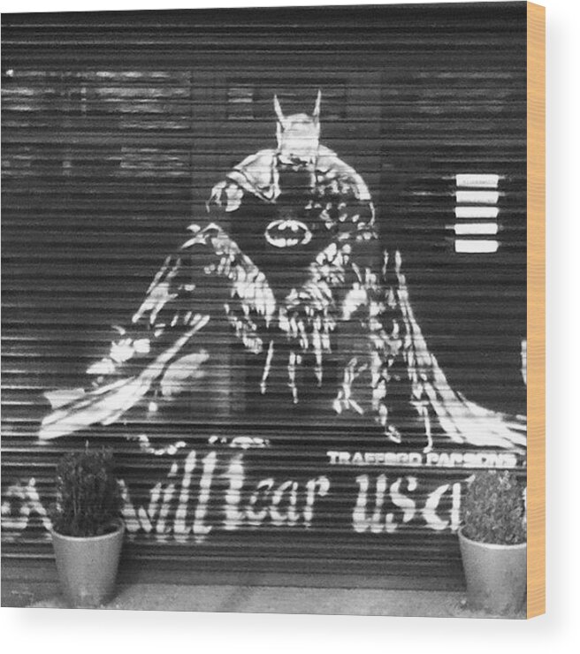 Batman Wood Print featuring the photograph Love Will Tear Us Apart #batman by Manchester Flick Chick