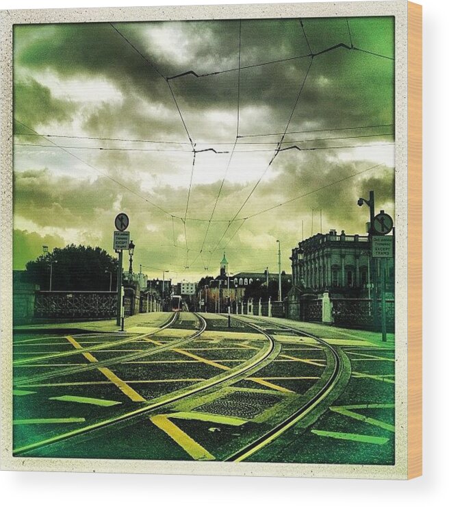 Travel Wood Print featuring the photograph Luas Tracks. #travel by David Lynch