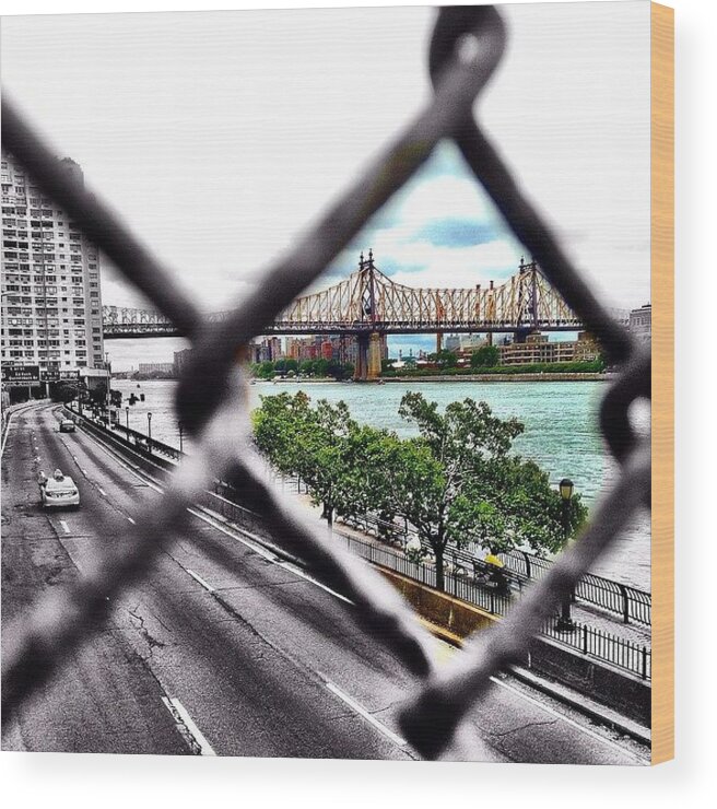 Overpass Wood Print featuring the photograph #lunchtimeviews #fdrdrive #overpass by Krista Feierabend