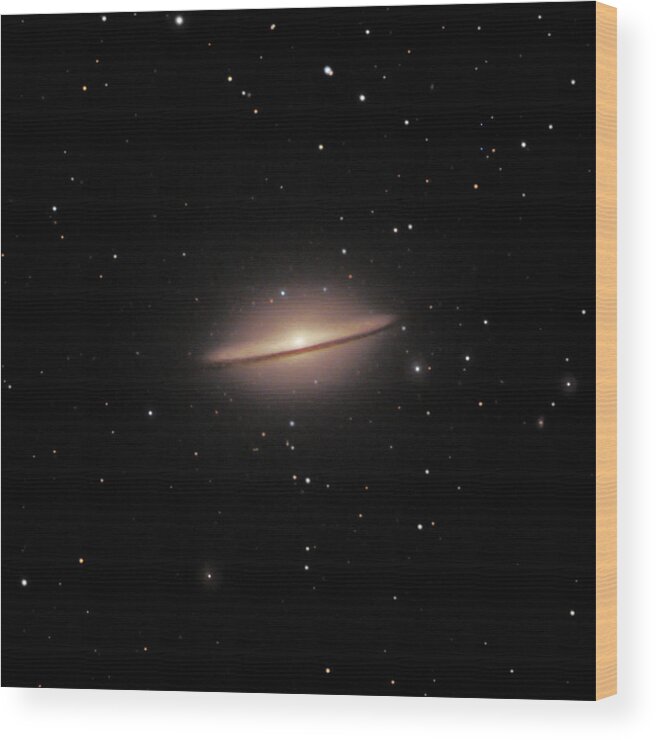 Stars Wood Print featuring the photograph M104--The Sombrero Galaxy by Alan Vance Ley