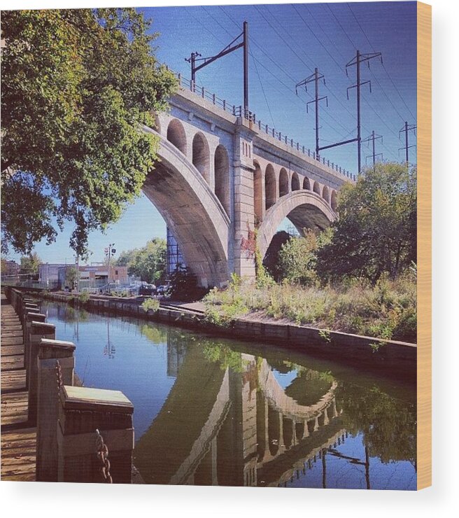 Manayunk Wood Print featuring the photograph Manayunk Canal 2 by Katie Cupcakes
