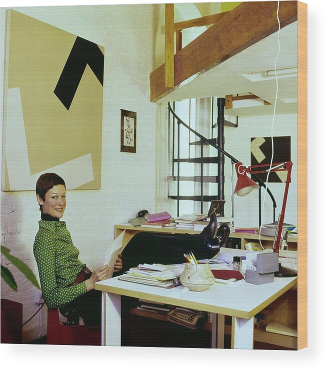 1970s Style Wood Print featuring the photograph Margit Rowell At Home by Horst P. Horst