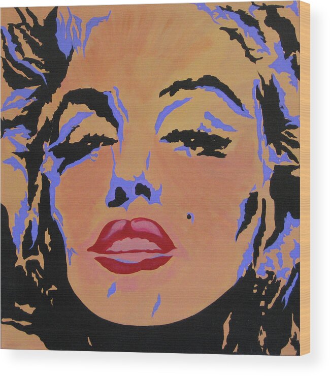  Wood Print featuring the painting Marilyn Monroe-Sultry by Bill Manson