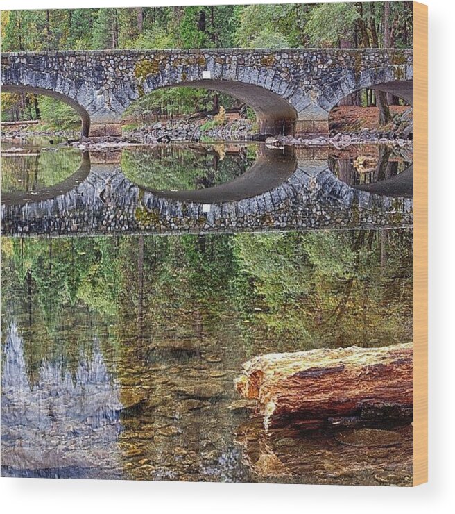Worldplaces Wood Print featuring the photograph Merced River Yosemite California by Rich Everson