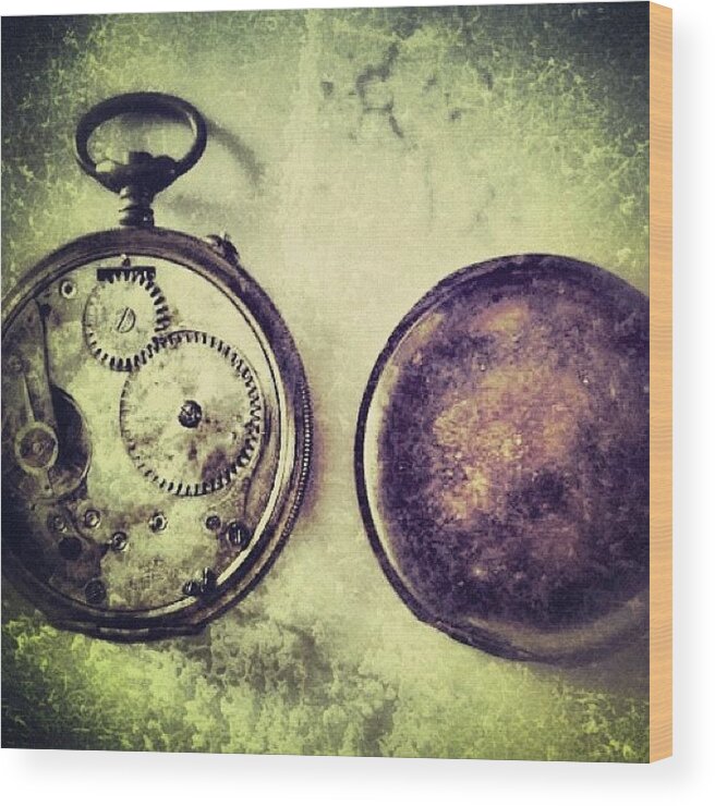 Europe Wood Print featuring the photograph #mgmarts #watch #time #bestogram by Marianna Mills