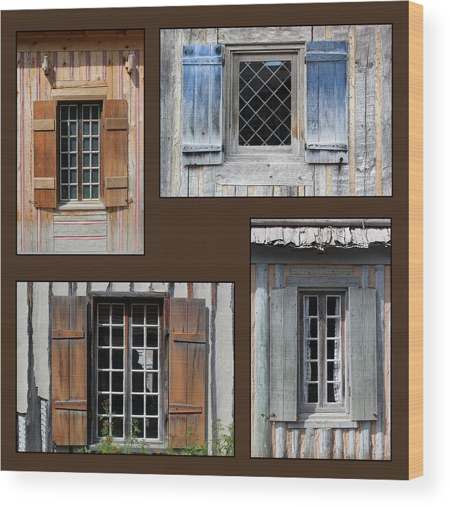Windows Wood Print featuring the photograph Michilimackinac Windows 5 by Mary Bedy