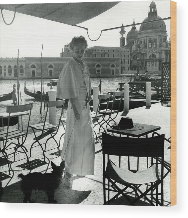 Personality Wood Print featuring the photograph Misia Sert In Venice by Horst P. Horst