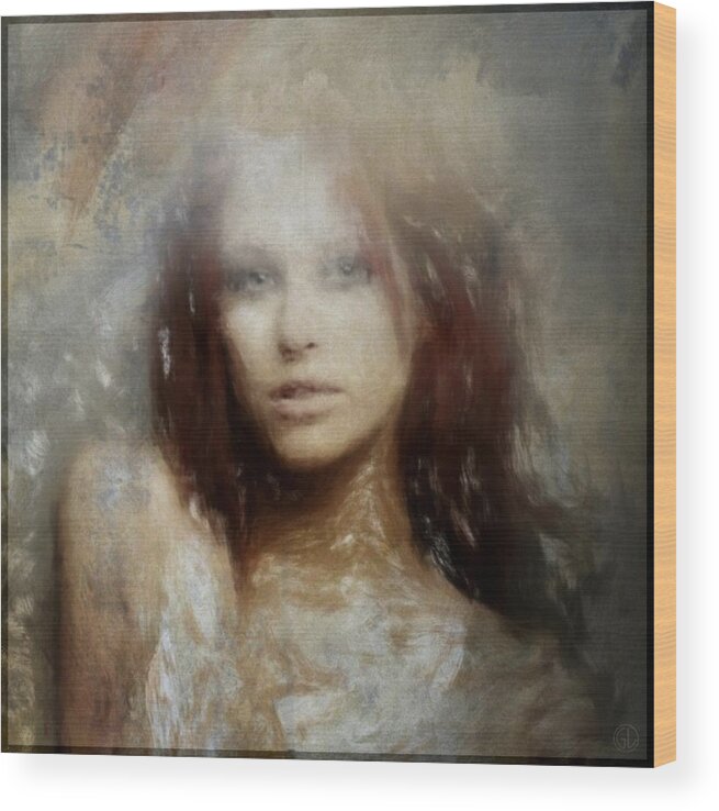 Woman Portrait Wood Print featuring the digital art Mistical woman by Gun Legler