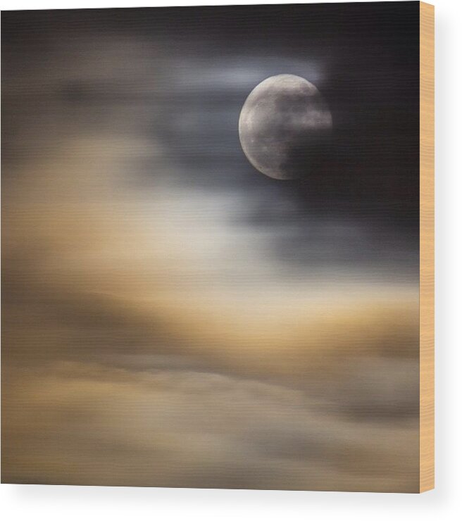 Moon_of_the_day Wood Print featuring the photograph Moonscape... The 1st Full Moon Of by Carl Milner