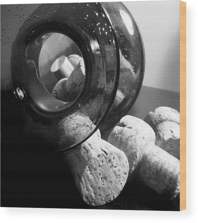 Irox_bw Wood Print featuring the photograph More Corks...i Like Champagne ヅ by Joanna Boot