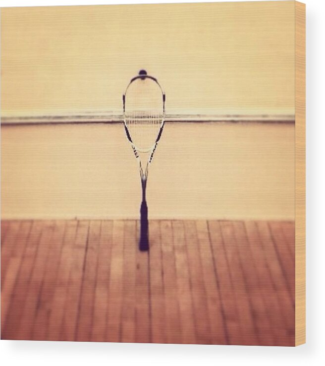 Summer Wood Print featuring the photograph My Squash Racquet Is Back From Being by Calvin Cragg