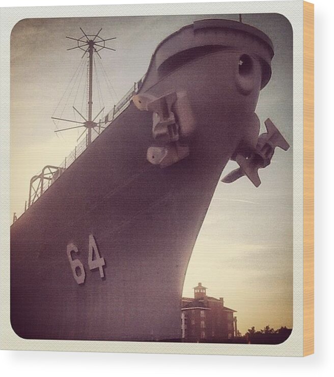  Wood Print featuring the photograph Norfolk, Va - Anchors Aweigh Up High by Trey Kendrick