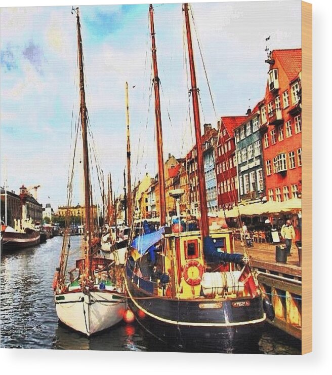  Wood Print featuring the photograph Nyhavn - Copenhagen by Luisa Azzolini