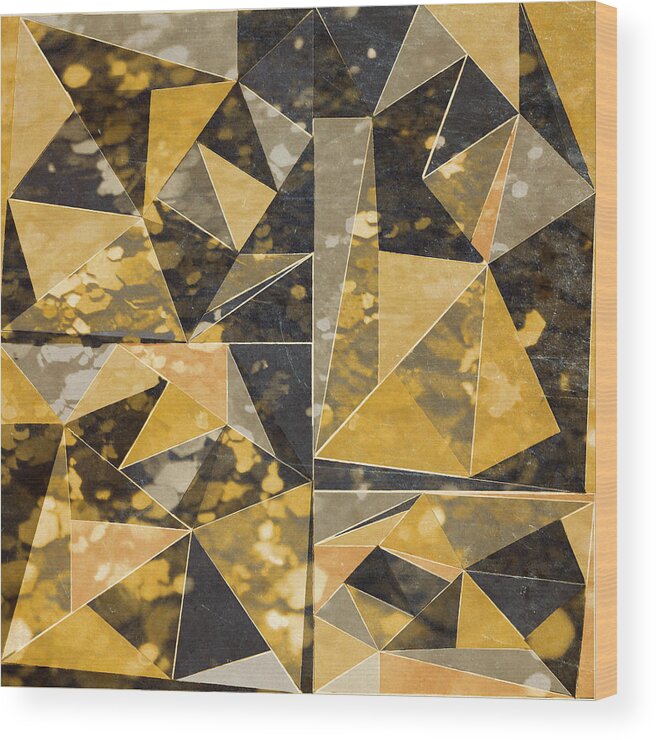 Omg Wood Print featuring the digital art Omg Modern Triangles II by south Social Studio