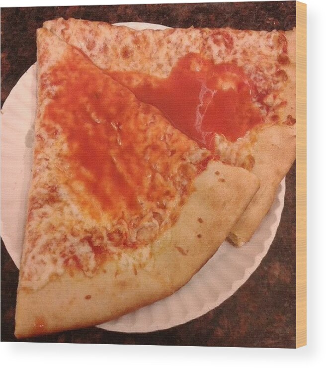 Instacool Wood Print featuring the photograph Pizza Meets Hot Sauce by Christopher M Moll