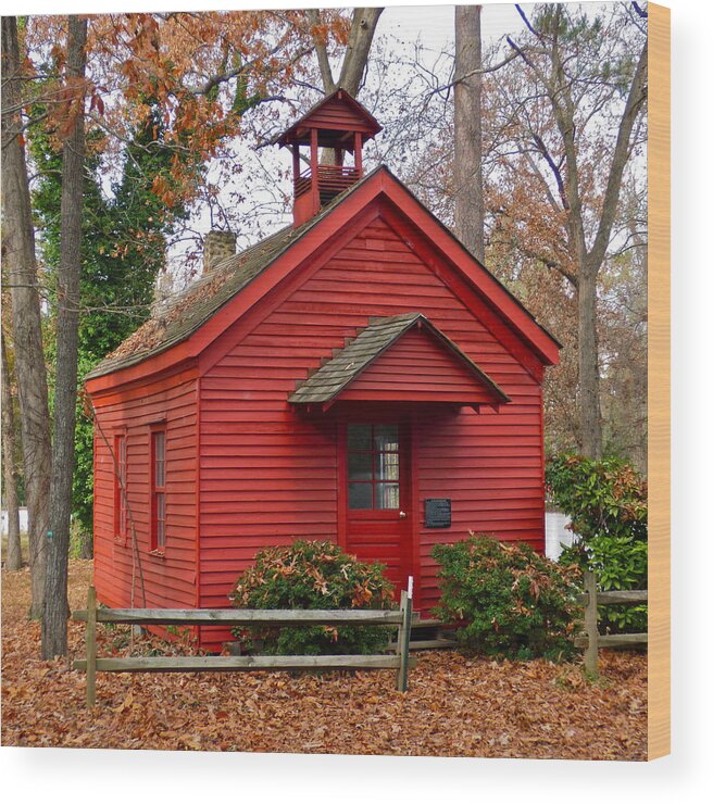 School Wood Print featuring the photograph One Room Schoolhouse by Jean Wright