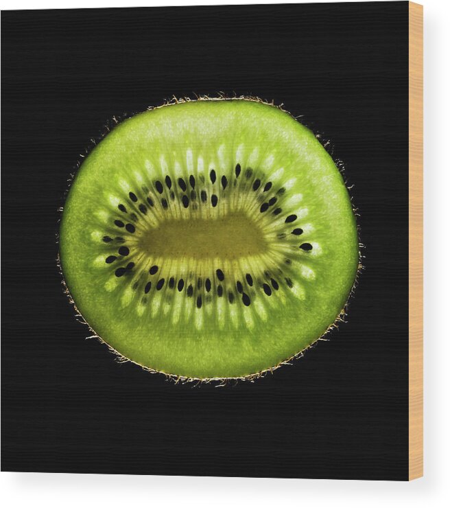 California Wood Print featuring the photograph Organic Produce, Kiwi by Monica Rodriguez