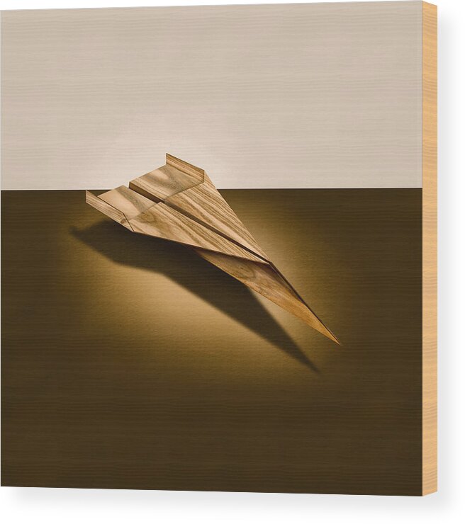 Aircraft Wood Print featuring the photograph Paper Airplanes of Wood 3 by YoPedro