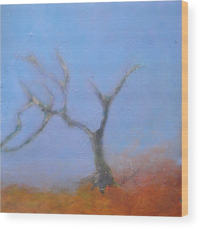 Bare Tree Wood Print featuring the painting Perfection by Andrea Friedell