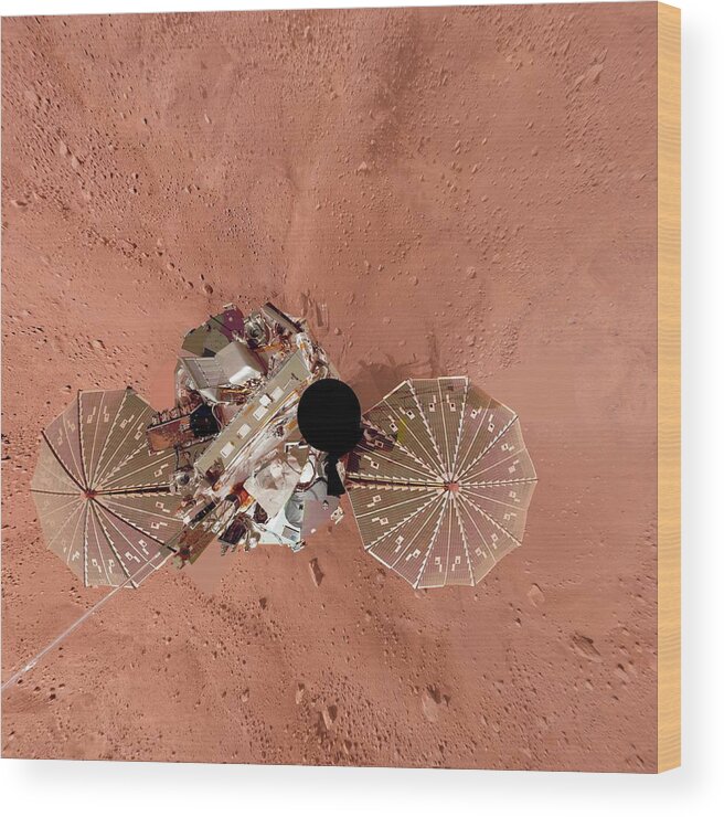 Spacecraft Wood Print featuring the photograph Phoenix Mars Lander by Nasa/science Photo Library