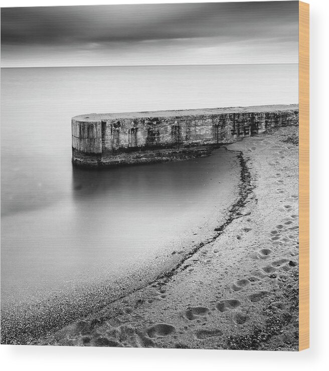 Beach Wood Print featuring the photograph Pier On The Beach by George Digalakis