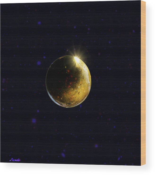 Planet Wood Print featuring the photograph Planet Renatus by Renee Anderson