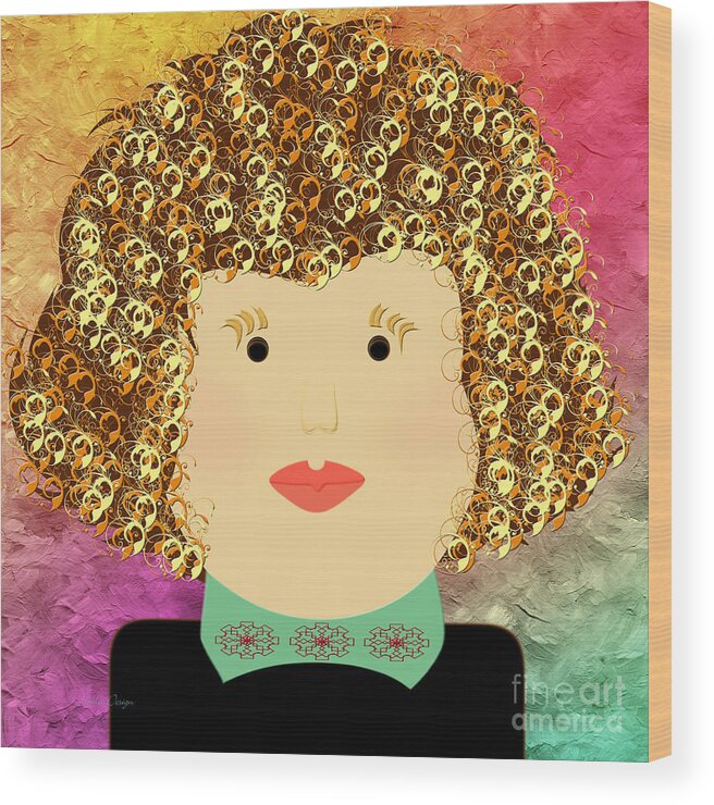 Andee Design Wood Print featuring the digital art Porcelain Doll 9 by Andee Design