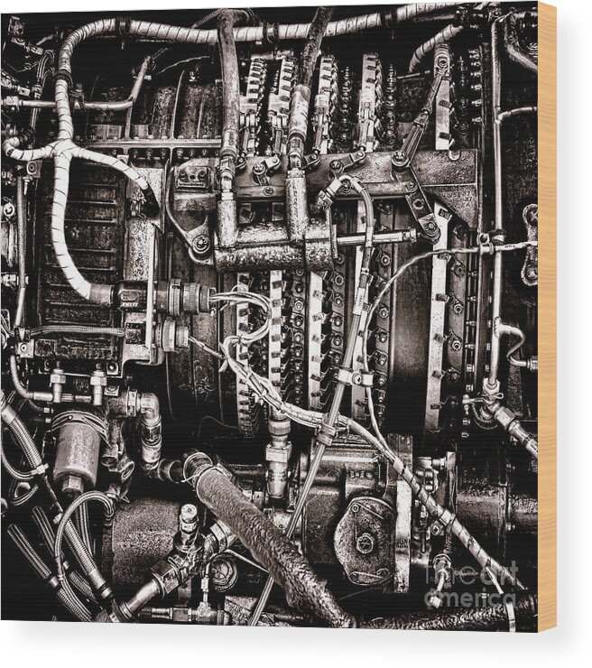 Helicopter Wood Print featuring the photograph Powerplant by Olivier Le Queinec