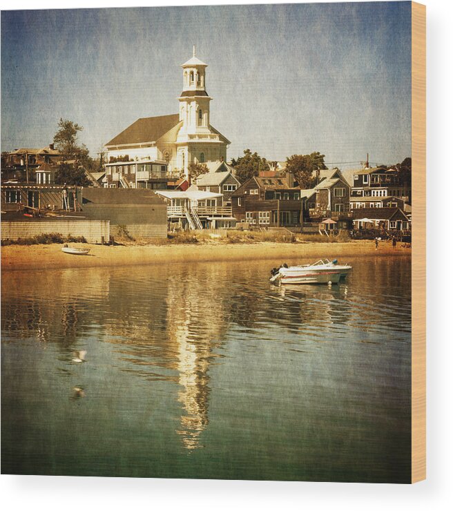 Provincetown Wood Print featuring the photograph Provincetown From the Warf by Frank Winters