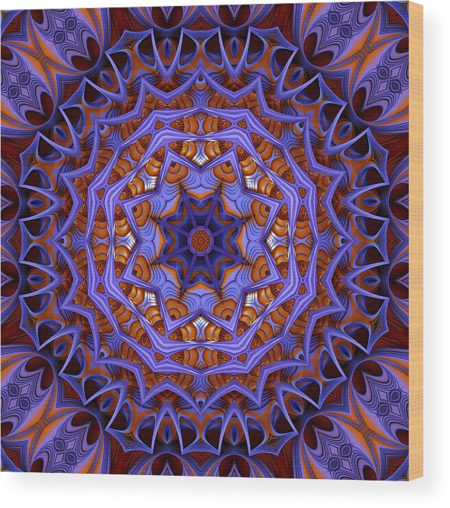 Purple Wood Print featuring the digital art Purple design 1 by Lilia S