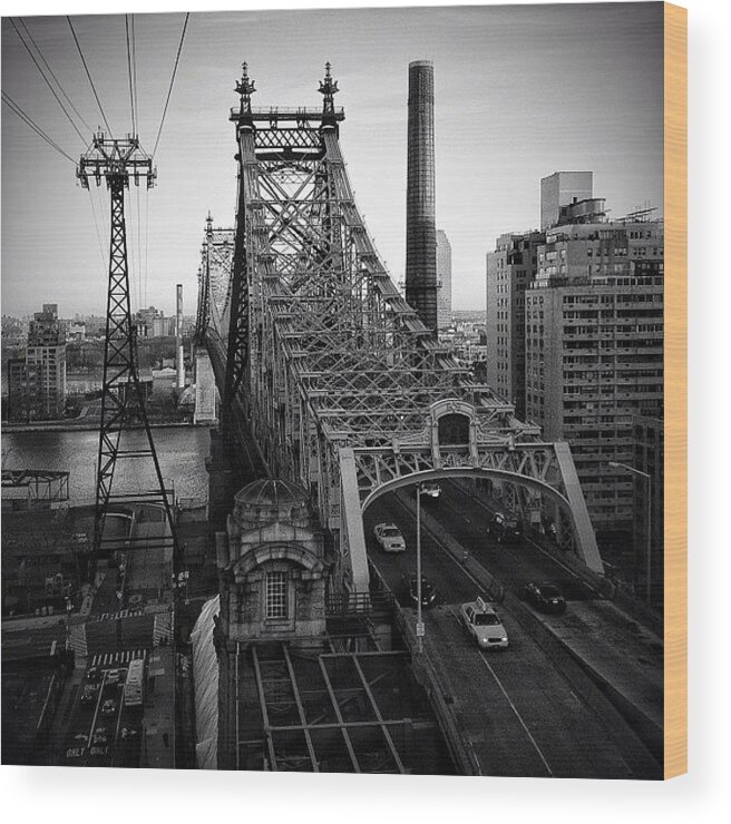 Newyorkcity Wood Print featuring the photograph Queensboro Bridge - Ny ( 1901 - 1909 ) by Joel Lopez