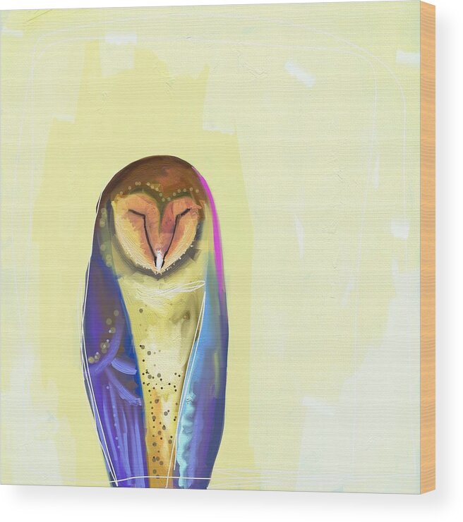 Owl Wood Print featuring the photograph Quiet Owl by Cathy Walters