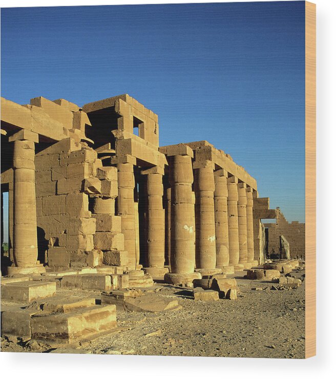 Unesco Wood Print featuring the photograph Ramesseum Temple, Luxor, Egypt by Hisham Ibrahim