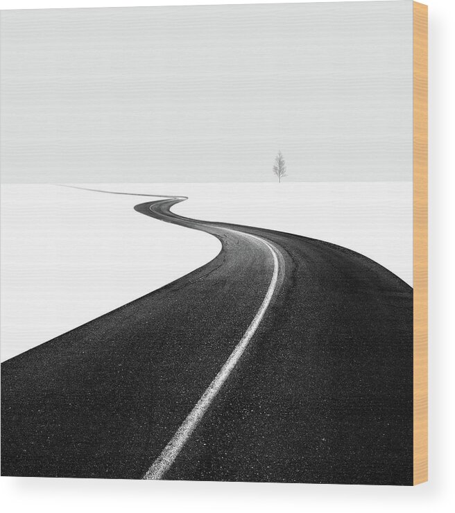 Road Wood Print featuring the photograph Road I by Hossein Zare
