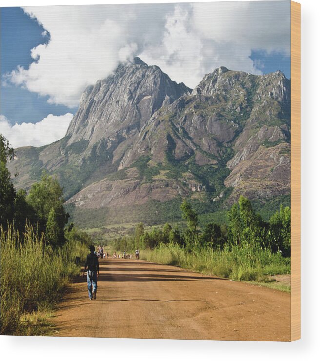 Scenics Wood Print featuring the photograph Road To Mount Mulanje by Colin Carmichael