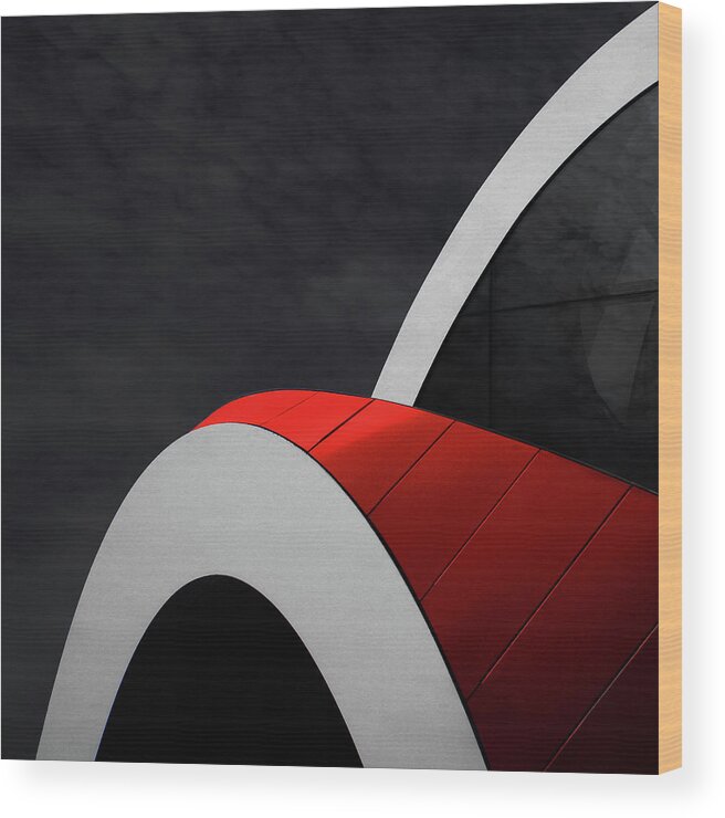 Curve Wood Print featuring the photograph Ron Arads' Bows by Gilbert Claes