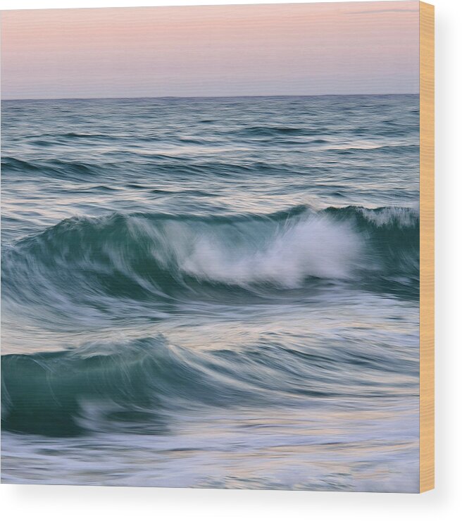 Ocean Wood Print featuring the photograph Salt Life Square by Laura Fasulo