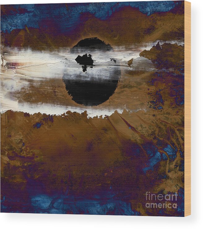 Abstract Wood Print featuring the painting Samhain I. Winter Approaching by Paul Davenport