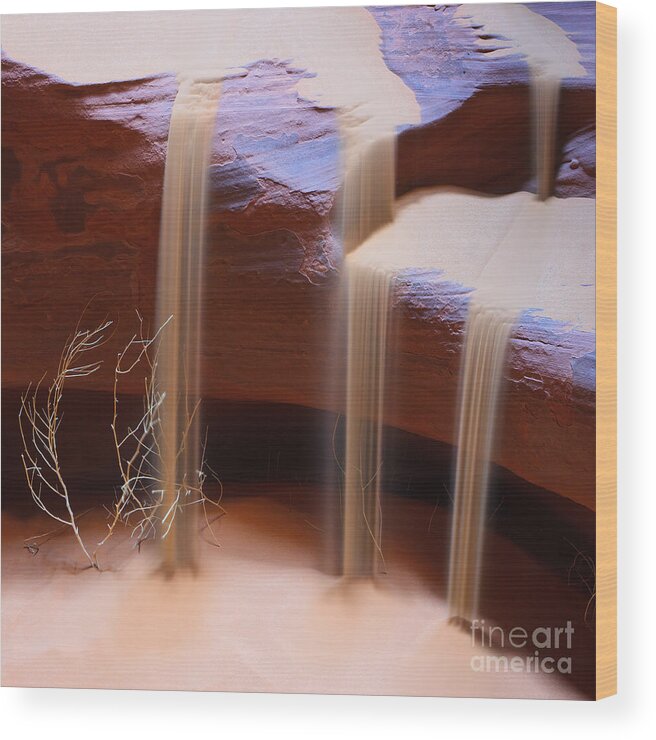 Usa Wood Print featuring the photograph Sandfalls in Upper Antelope Canyon by Henk Meijer Photography
